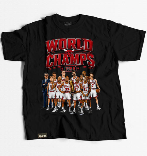96 Bulls 30 Year Anniversary Tee - Basketball Graphic T-shirt | FINISH Hoops Streetwear