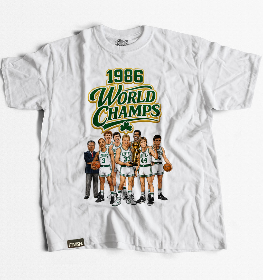 86 CELTIC WORLD CHAMPS - Basketball Graphic T-Shirt | FINISH Hoops Streetwear