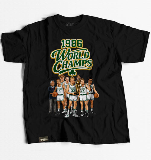 86 CELTIC WORLD CHAMPS - Basketball Graphic T-Shirt | FINISH Hoops Streetwear