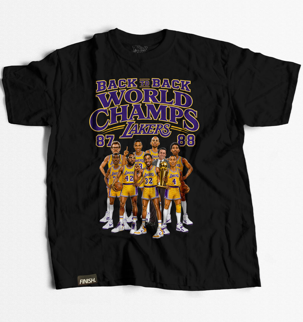 BACK TO BACK WORLD CHAMPS - Basketball Graphic T-shirt | FINISH Hoops Streetwear