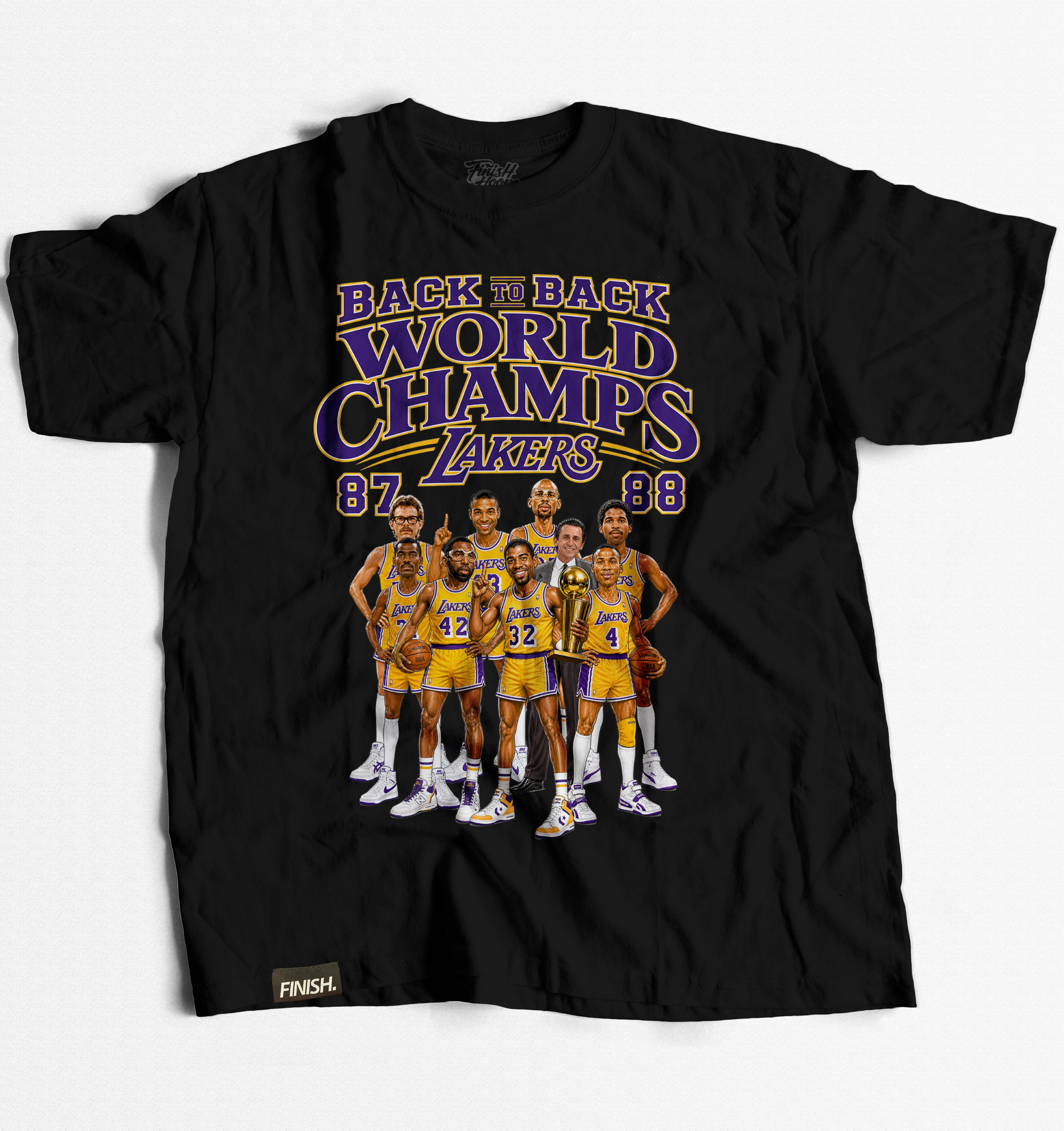 BACK TO BACK WORLD CHAMPS - Basketball Graphic T-shirt | FINISH Hoops Streetwear