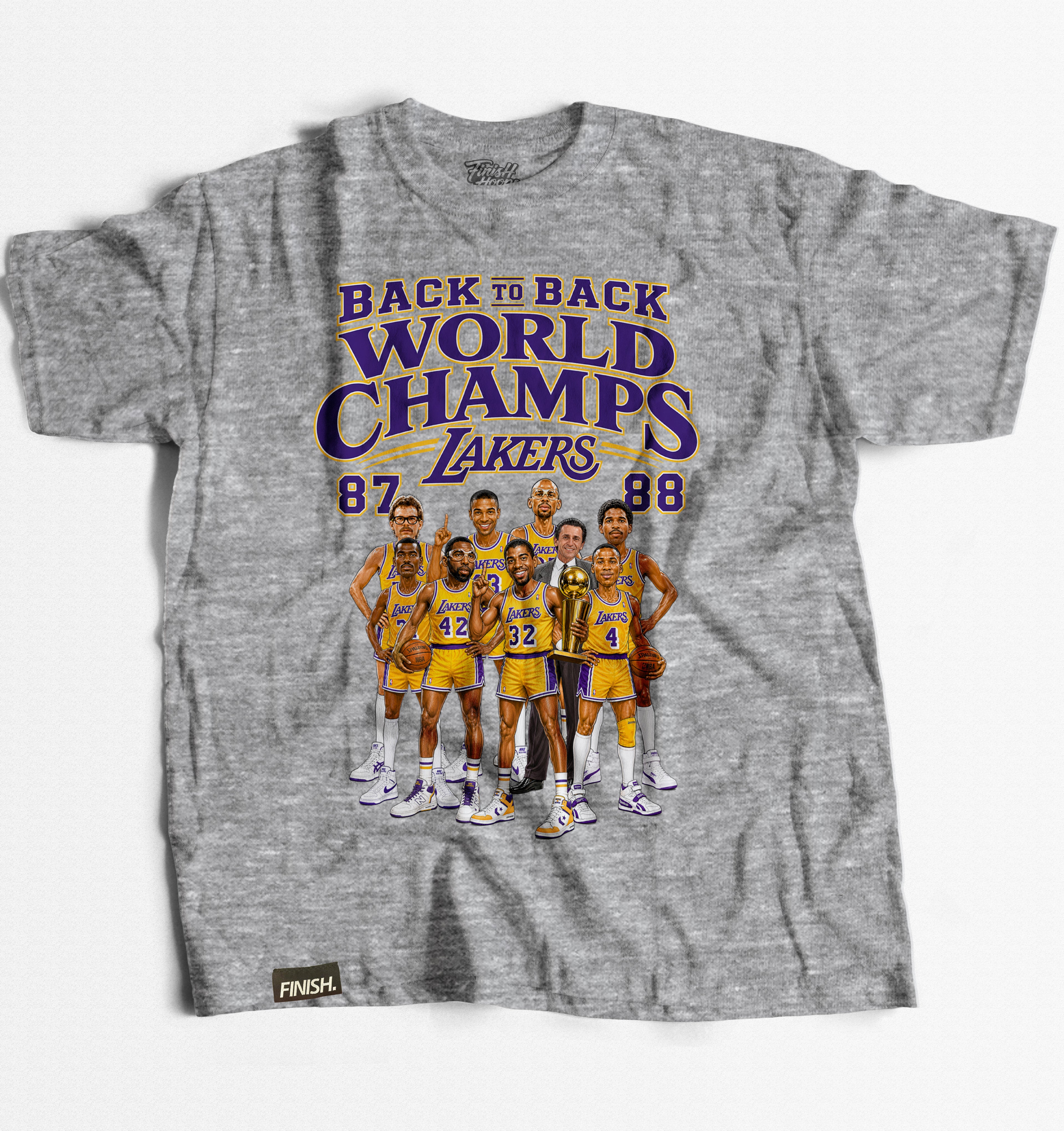 BACK TO BACK WORLD CHAMPS - Basketball Graphic T-shirt | FINISH Hoops Streetwear