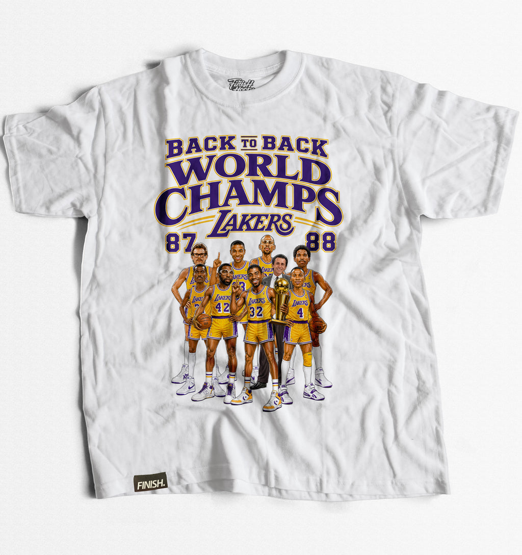 BACK TO BACK WORLD CHAMPS - Basketball Graphic T-shirt | FINISH Hoops Streetwear
