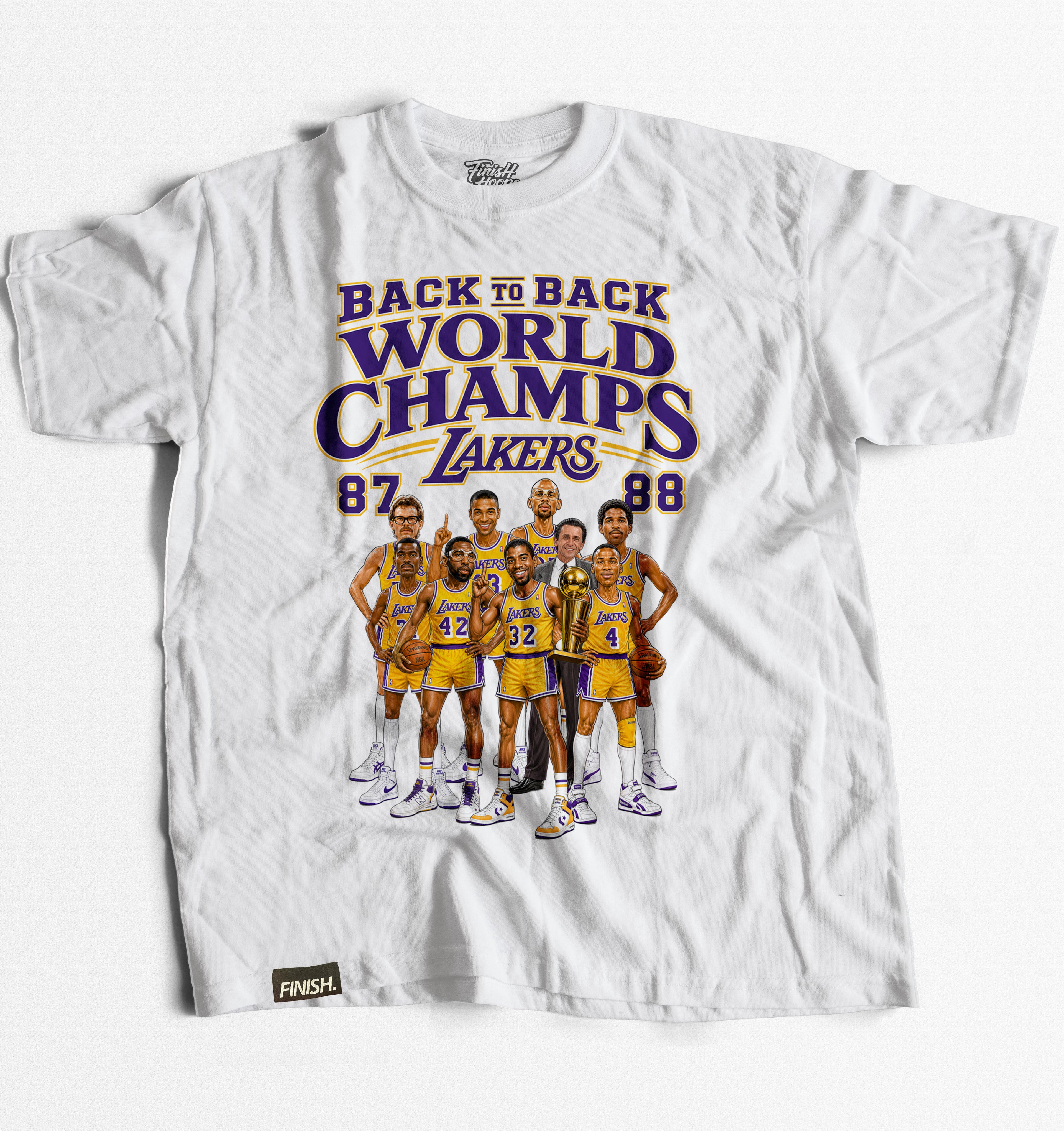 BACK TO BACK WORLD CHAMPS - Basketball Graphic T-shirt | FINISH Hoops Streetwear