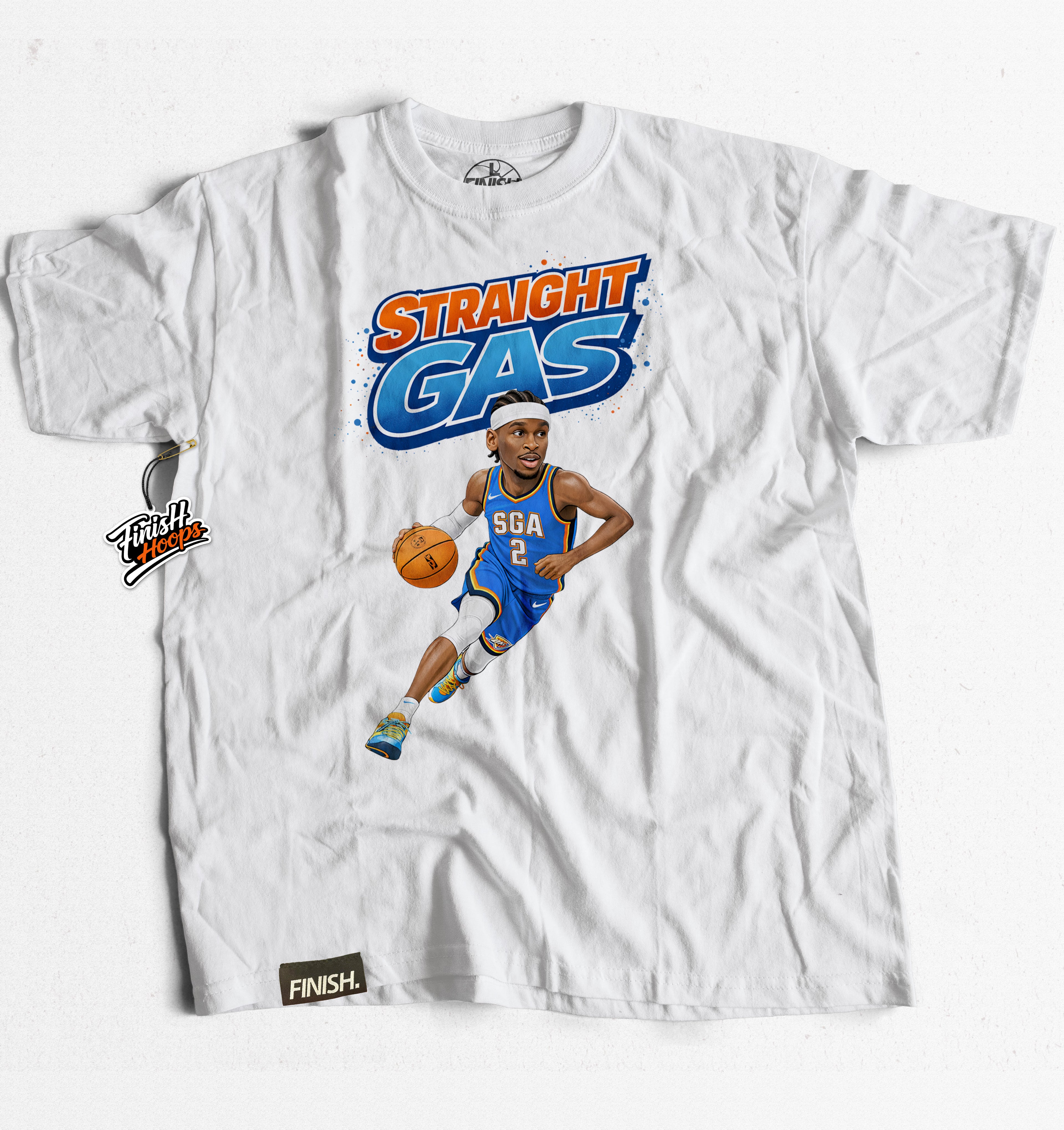 STRAIGHT GAS Tee - Basketball Graphic T-Shirt | FINISH Hoops Streetwear
