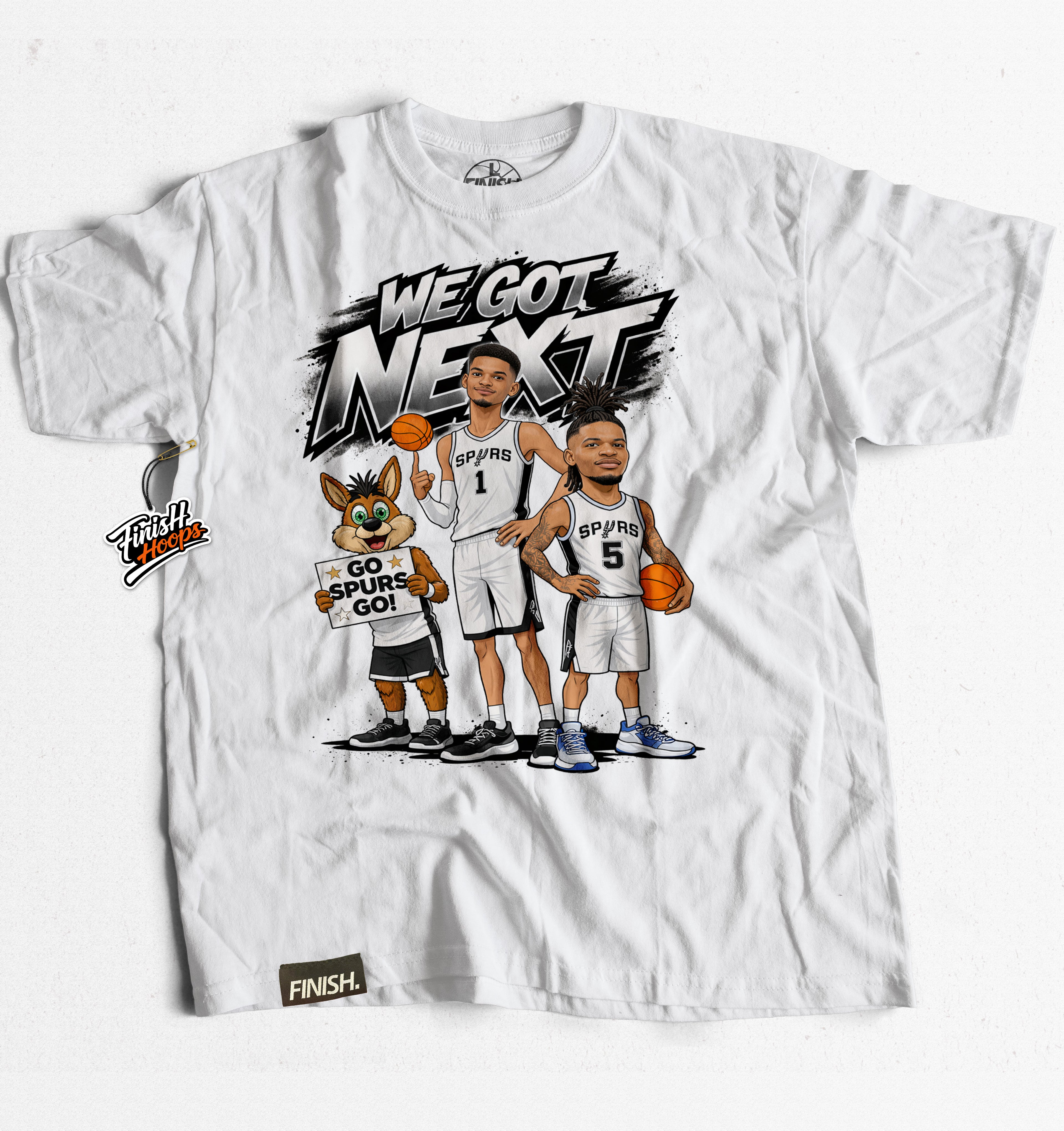 SPURS WE GOT NEXT Tee - Basketball Graphic T-Shirt | FINISH Hoops Streetwear