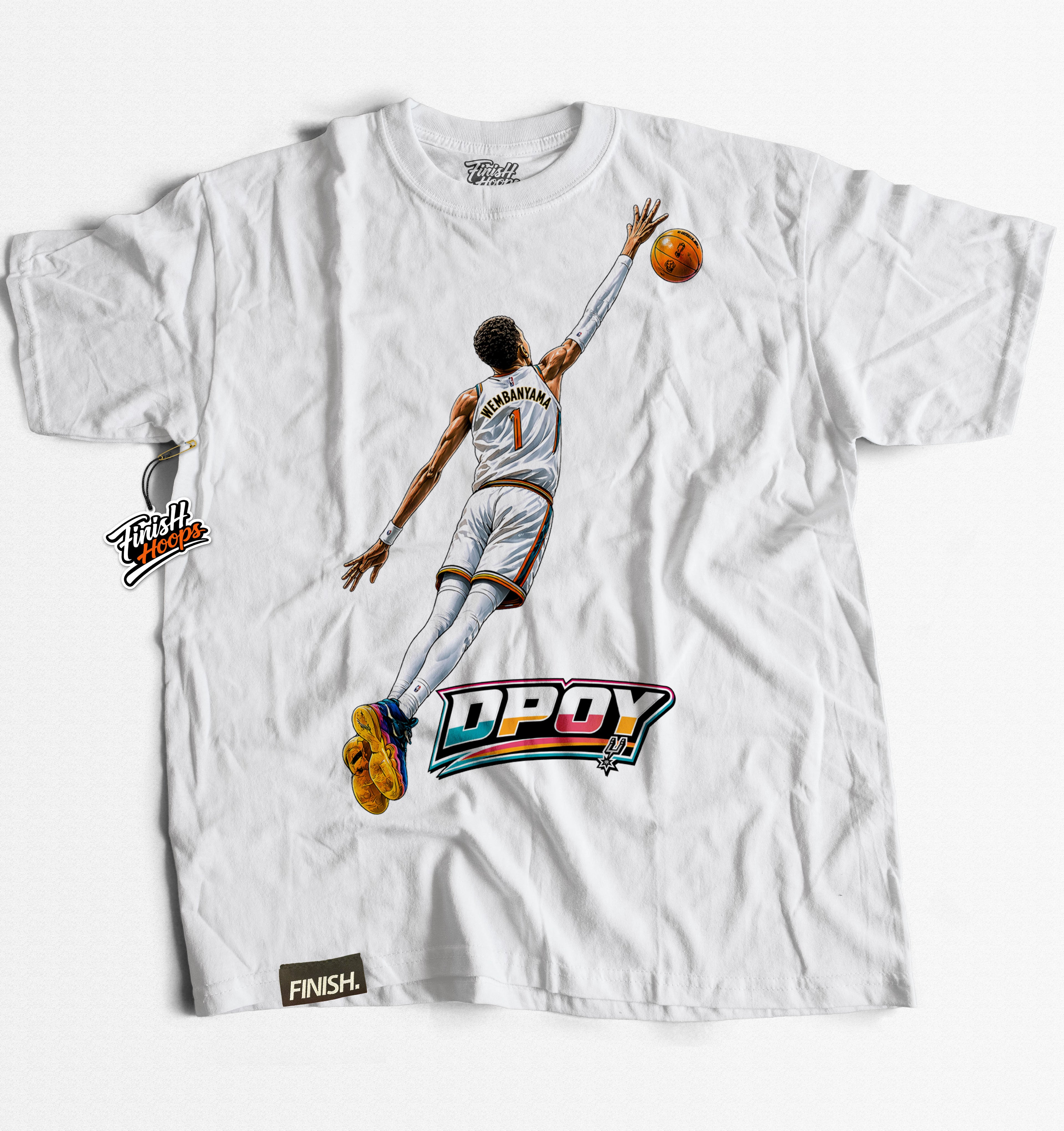 WEMBY DPOY Tee – Basketball Graphic T-Shirt | FINISH Hoops Streetwear