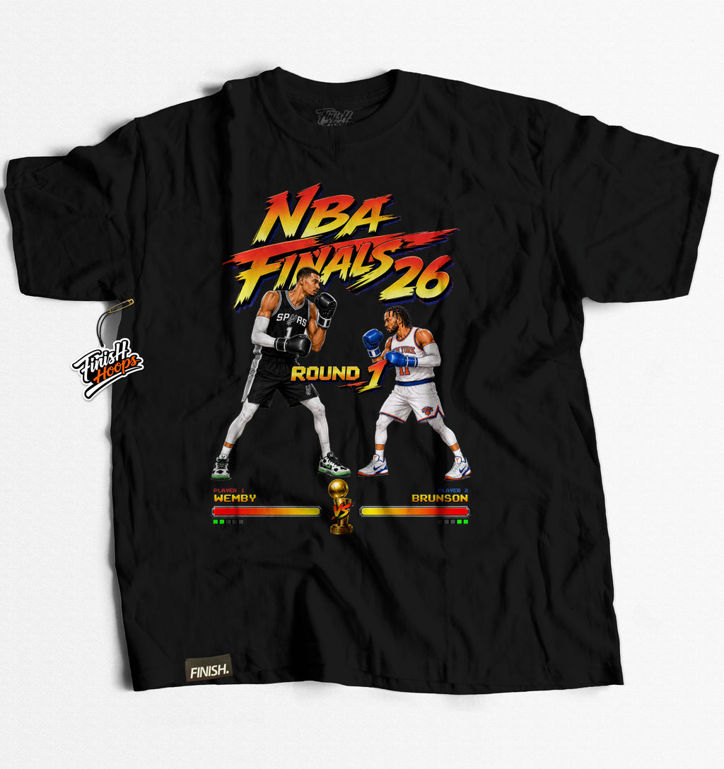 WEMBY vs BRUNSON Street Fighter Tee - Basketball Graphich T-Shirt | FINISH Hoops Streetwear