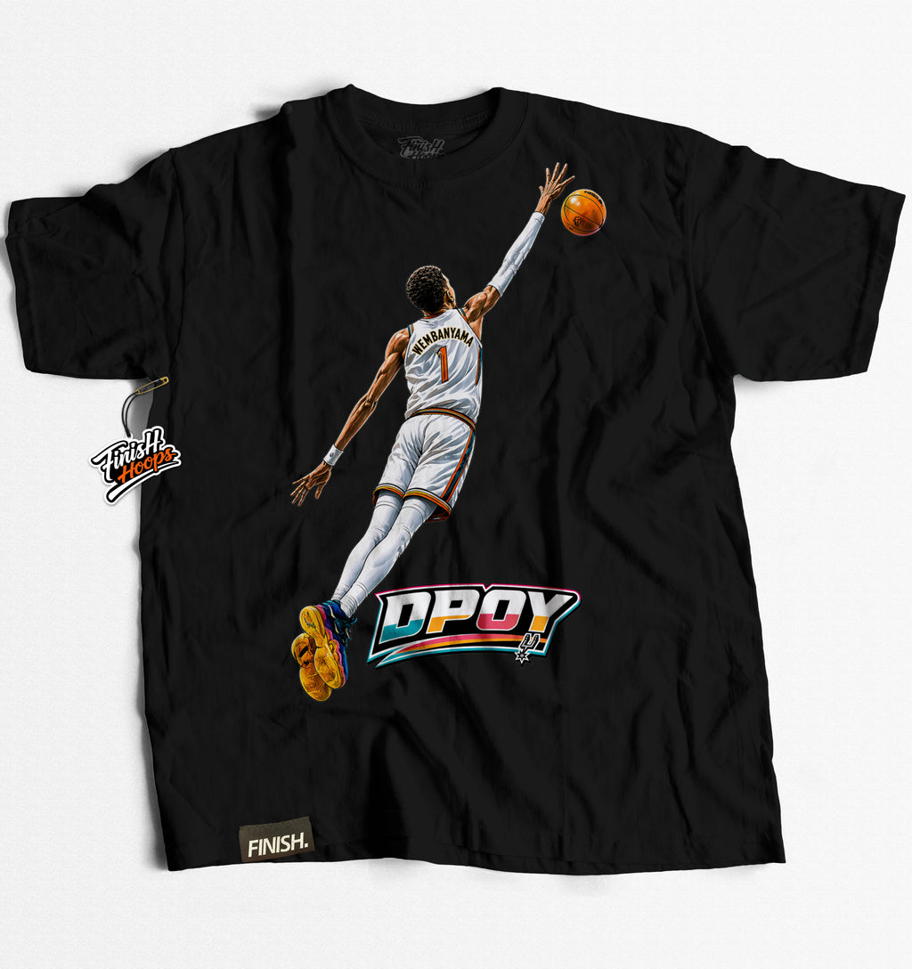WEMBY DPOY Tee – Basketball Graphic T-Shirt | FINISH Hoops Streetwear