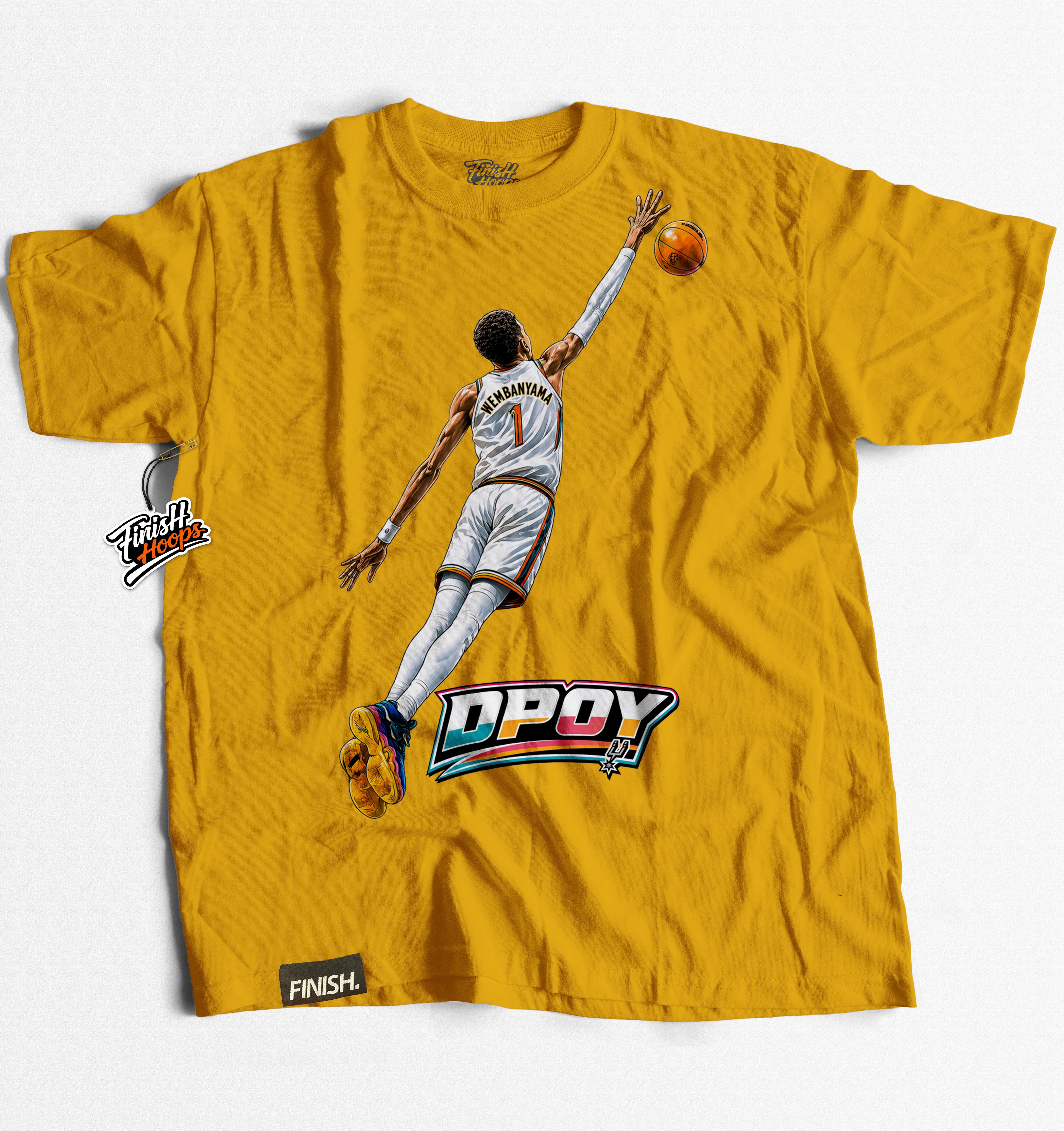 WEMBY DPOY Tee – Basketball Graphic T-Shirt | FINISH Hoops Streetwear